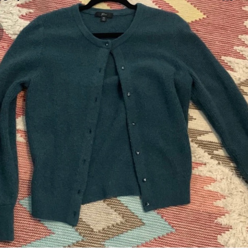 J.Crew Cardigan with jeweled buttons